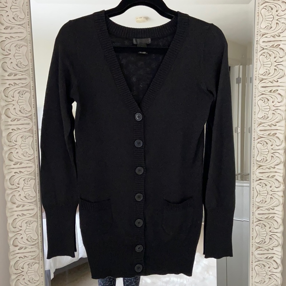 Long sleeve button down cardigan, size large